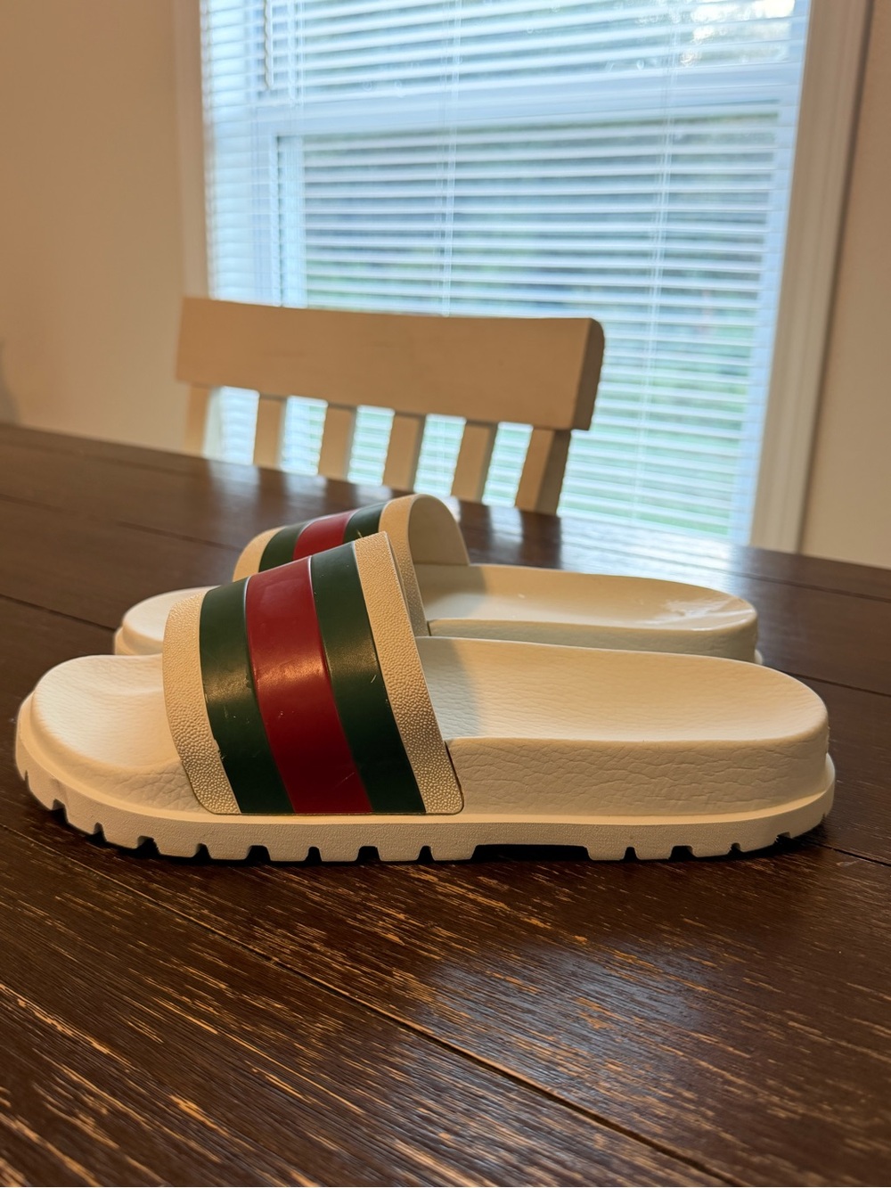 Authentic Gucci Men’s Web Slide Sandals (Size 10)